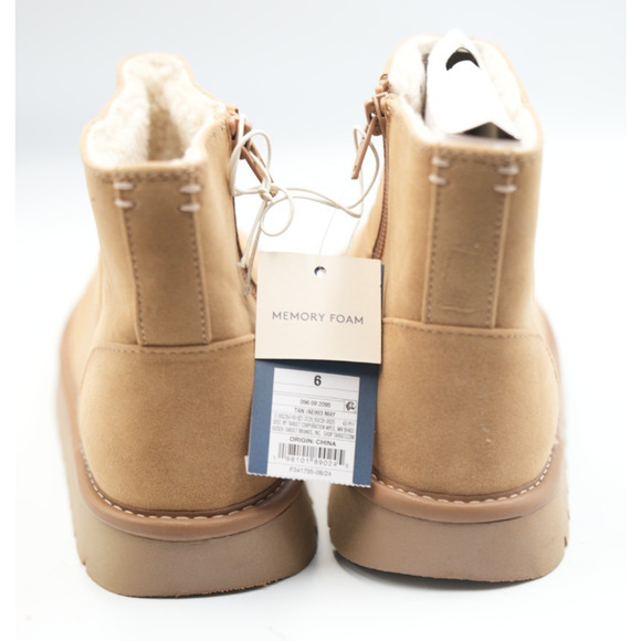 Universal Thread-Women's tan faux suede memory foam size zip boots size 6 - Picture 5 of 8